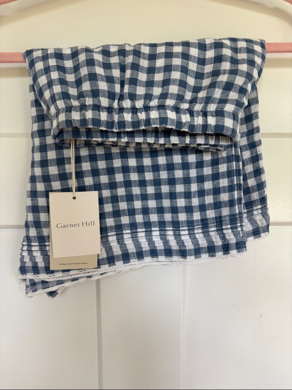 Garnet Hill cotton gingham shorts